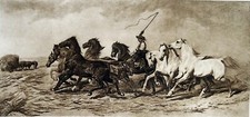 Foulaison gravure 19eme d'occasion  Le Chesnay