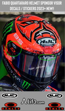 Usado, Adesivos adesivos de viseira para capacete Fabio Quartararo HJC 2023+ NOVO!! (5 adesivos) comprar usado  Enviando para Brazil
