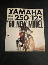  Motorcycle Pamphlet Yamaha 1960 250/125 New Model ORIGINAL Rare comprar usado  Enviando para Brazil