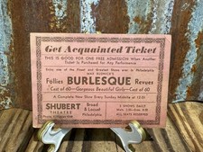 Usado, Ingresso vintage Max Rudnick's Follies Burlesque Revues Shubert Theatre comprar usado  Enviando para Brazil