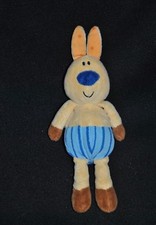 🍀Peluche Doudou Lapin TRUDI SPA Jaune Bleu Rayé 18/22 Cm TTBE, usado comprar usado  Enviando para Brazil