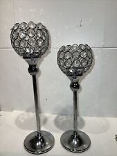 Crystal candle holders for sale  Brockton