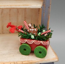 Vintage OOAK Vagão de Doces de Natal Prateleira Sitter Casa de Bonecas Miniatura 1:12 comprar usado  Enviando para Brazil