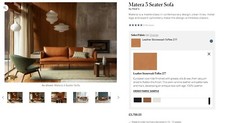 Heals matera seater for sale  LONDON