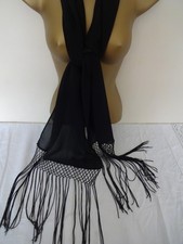 Long black scarf for sale  DUDLEY