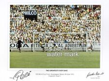 Pele & Gordan Bancos Fútbol Leyenda Reimpresión Firmado Foto A4 Tamaño 8"X11" . comprar usado  Enviando para Brazil