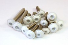 Linsenkopf Flansch Edelstahl A2 weiß weiss M4 M5 M6 ISO 7380-2 Schrauben V2A comprar usado  Enviando para Brazil