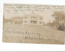 RPPC SANDERSON ACADEMY ASHFIELD MASSACHUSETTS MASS MA 1906 RP ASHFIELD, usado comprar usado  Enviando para Brazil