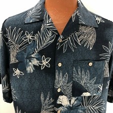 Usado, Coleção de montagem Aloha camisa havaiana média azul hibisco folhas de palmeira comprar usado  Enviando para Brazil