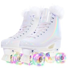 Patins femininos JajaHoho, idade 8-50 indoor outdoor (cisne branco, tamanho 6) comprar usado  Enviando para Brazil