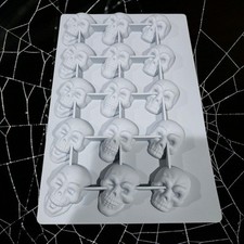 Molde em forma de caveira esqueleto terror Halloween silicone assar gelo chocolate doces comprar usado  Enviando para Brazil