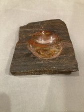 Antigo cinzeiro de cigarro de pedra de granito polido natural bugiganga prato comprar usado  Enviando para Brazil