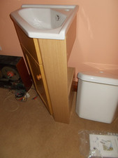 Corner sink white for sale  CROMER