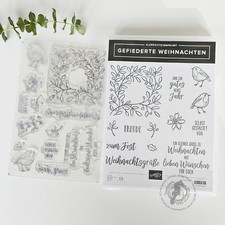 Stempelset stampin gefiederte gebraucht kaufen  Dachau