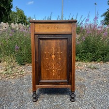 Antique inlaid bedside for sale  HEREFORD