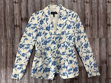Blazer Escada Balanca estampa floral um botão cor azul branco tamanho 34 comprar usado  Enviando para Brazil