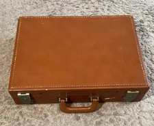 Travel Joy marrom sela couro estojo de trem estojo curto viagem sem chave comprar usado  Enviando para Brazil