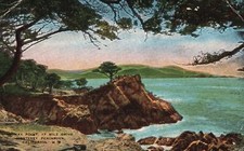 Cartão postal antigo Midway Point 17 Mile Drive Monterey Península Califórnia 1952 comprar usado  Enviando para Brazil