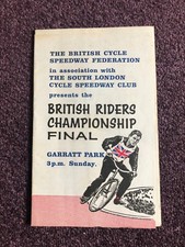 Cycle speedway programme for sale  POOLE