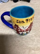 Taza de café San Francisco pintada a mano Golden Gate Bridge 3D 18 oz taza usada en excelente estado, usado segunda mano  Embacar hacia Argentina