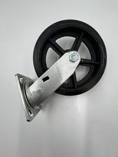 Roda de rodízio industrial global giratória rígida 8" x 2" preta montagem de 4 furos comprar usado  Enviando para Brazil