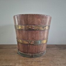 Usado, Antiguo barril de cubo de madera pentada de roble grande primitivo con bandas... comprar usado  Enviando para Brazil