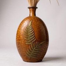 Decoração elegante de bronze dourado verde folhas grama sintética comprar usado  Enviando para Brazil