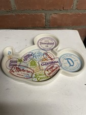 Bandeja de joias cerâmica Disneyland WDW Park Mickey carimbo cabeça bugiganga prato 7,5 x 6 comprar usado  Enviando para Brazil