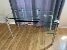 Used glass desk for sale  HODDESDON