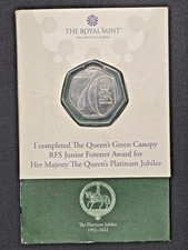 2022 Strike Your Own Queen's Jubilee Coin Award. RFS Junior Forester Award 50p, usado comprar usado  Enviando para Brazil