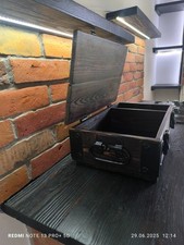 Ręcznie wykonana drewniana skrzynka vintage – opalana i lakierowana na sprzedaż  PL