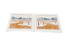 Matching Pair American Mid Century Silk Screen Prints Signed, usado comprar usado Matching Pair American Mid Century Silk Screen Prints Signed, usado comprar usado  Enviando para Brazil