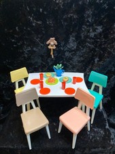 Mesa de Cozinha Vintage Barbie Dream e 4 Cadeiras Deluxe Leitura SEM Acessórios comprar usado  Enviando para Brazil