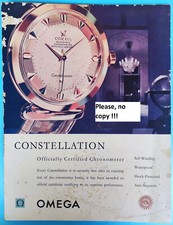 Relógio suíço OMEGA Constellation - original. Placa publicitária vintage grande de papelão, usado comprar usado  Enviando para Brazil