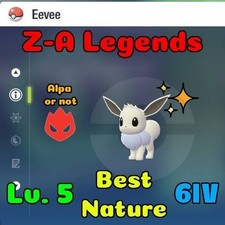 Pokemon ZA Legends - Shiny Eevee Evoli 6IV Lv 5 Best Nature [Alpha] comprar usado  Enviando para Brazil