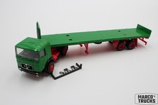 Herpa MAN F8 plataforma semi-reboque verde/vermelho não impresso personalizado 1:87 /H25137 comprar usado  Enviando para Brazil