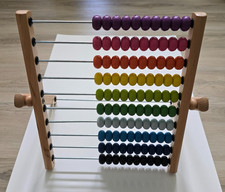 Usado, Ábaco de madeira IKEA Mula, cores brilhantes do arco-íris dobrável, matemática contagem elementar comprar usado  Enviando para Brazil