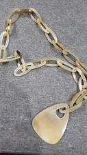 Collar largo de cuerno grueso prenatural eslabón segunda mano  Embacar hacia Mexico