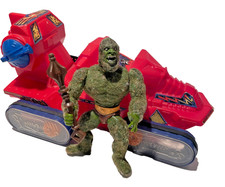 Vintage He-Man Masters of the Universe Attack Trak z figurką człowieka mchu na sprzedaż  Wysyłka do Poland