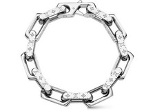 Pulseira Louis Vuitton monograma prata corrente elos - 7,4” | Preço sugerido pelo fabricante - US$ 600 comprar usado  Enviando para Brazil