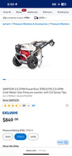 Simpson powershot professional for sale  Pembroke