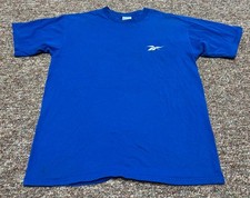 Camiseta Masculina Vintage Reebok Ponto Único Manga Curta Extra Grande Azul Fabricada nos EUA comprar usado  Enviando para Brazil