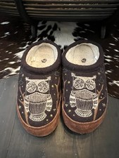 Chinelos femininos Acorn Forest Mule bordados coruja berbere forrado marrom 6.5-7.5 comprar usado  Enviando para Brazil