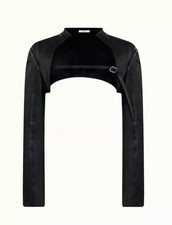 Usado, Jaquetas femininas 100% couro de cordeiro genuíno real cropped slim fit bolero encolher os ombros comprar usado  Enviando para Brazil