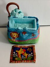 Berço azul Fisher Price Loving Family berço bebê molhado 2007 e cobertor animal comprar usado  Enviando para Brazil