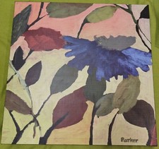 Arte botânica moderna com moldura de azulejo assinada 15x15 comprar usado  Enviando para Brazil