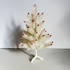 Tampo de mesa de plástico branco vintage década de 1960 Thrifty's árvore de Natal 12" de altura comprar usado  Enviando para Brazil