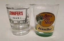 Usado, Conjunto de vidro Jennifer's Bar & Jennifer Bass Pro Shop Shotglass 2,3" de altura comprar usado  Enviando para Brazil