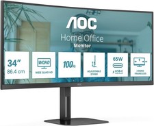 Monitor USB-C curvo UWQHD 100Hz 1ms AOC CU34V5C/BK 34", usado comprar usado  Enviando para Brazil