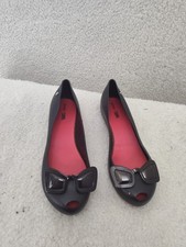 Sapato Karl Lagerfeld Melissa Feminino Tamanho 8 Preto Laço Rasteiro Slip On Jelly Ballet comprar usado  Enviando para Brazil